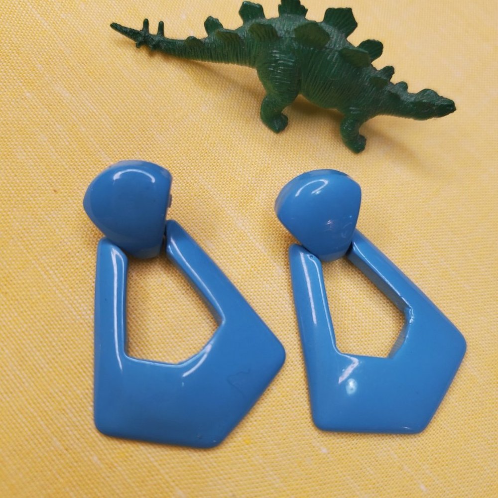 Blue Funky Earrings Earrings